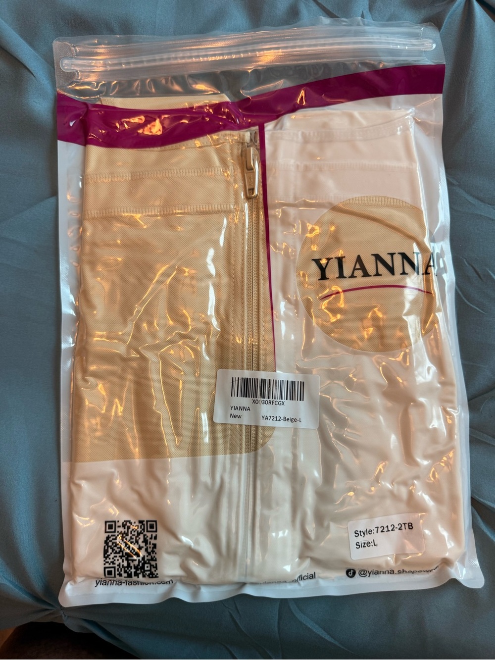 Yianna Beige Front-Zip Shapewear